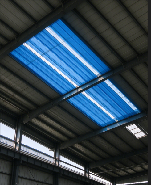 1.5mm Blue Corrugated PC Embos...